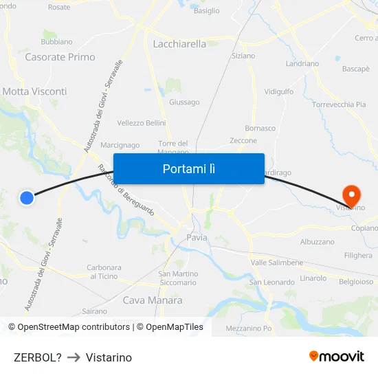 ZERBOL? to Vistarino map