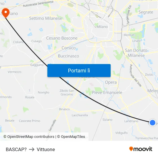 BASCAP? to Vittuone map