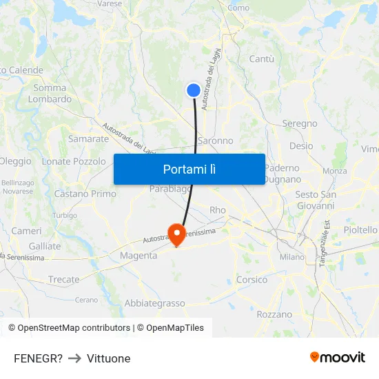 FENEGR? to Vittuone map