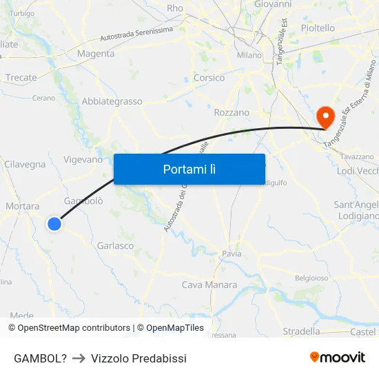 GAMBOL? to Vizzolo Predabissi map