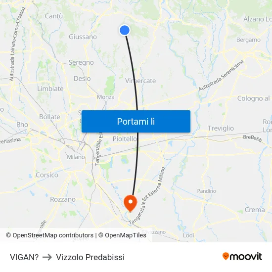 VIGAN? to Vizzolo Predabissi map
