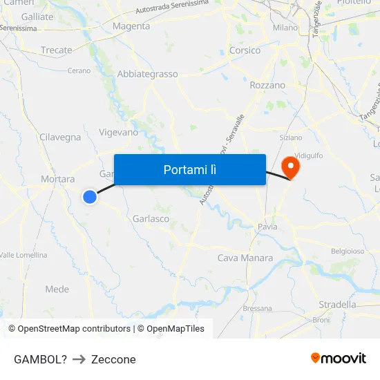 GAMBOL? to Zeccone map