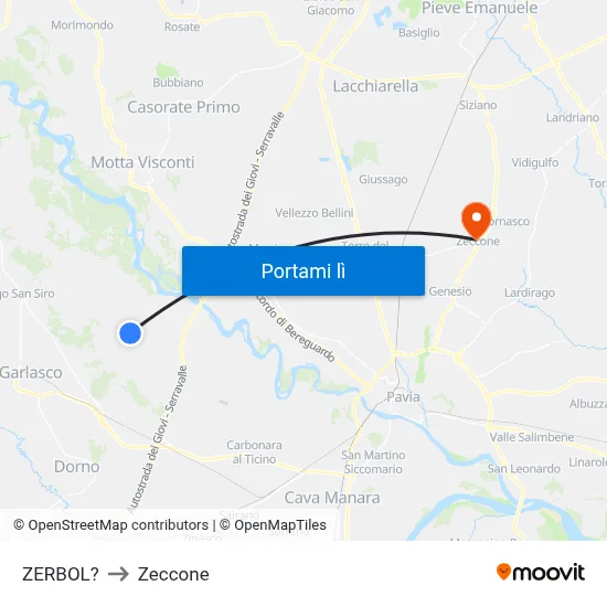 ZERBOL? to Zeccone map