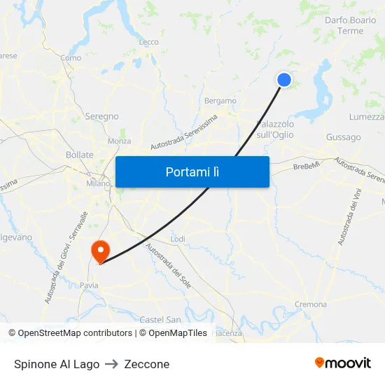 Spinone Al Lago to Zeccone map