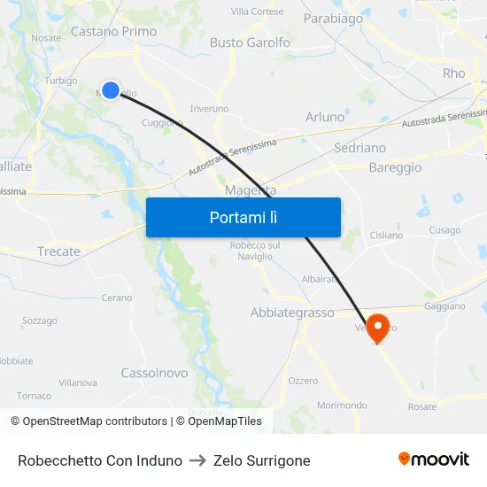 Robecchetto Con Induno to Zelo Surrigone map