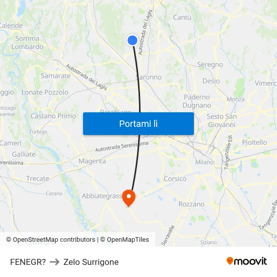 FENEGR? to Zelo Surrigone map