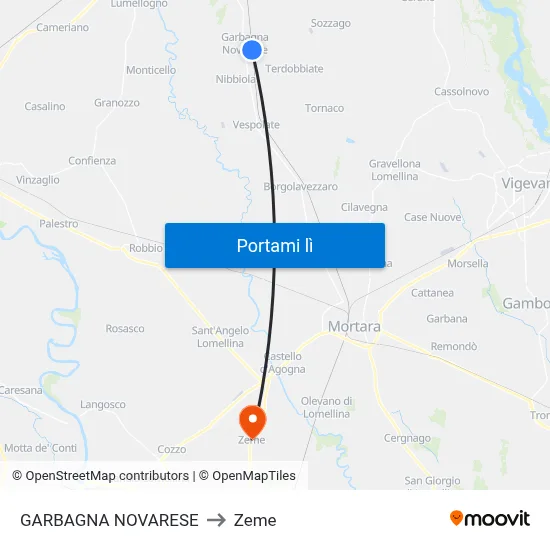 GARBAGNA NOVARESE to Zeme map