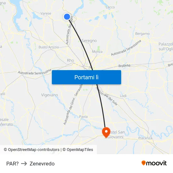 PAR? to Zenevredo map
