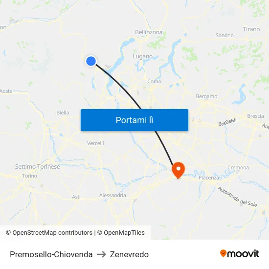 Premosello-Chiovenda to Zenevredo map