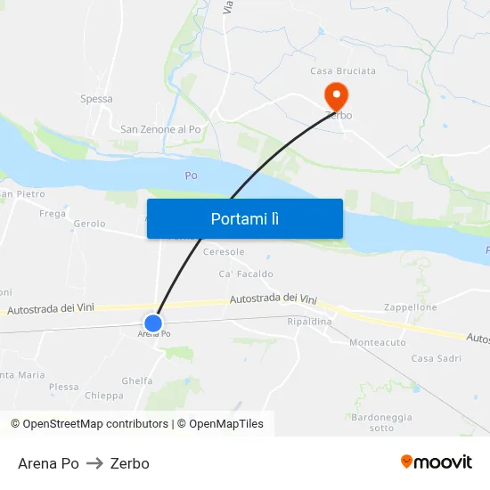 Arena Po to Zerbo map