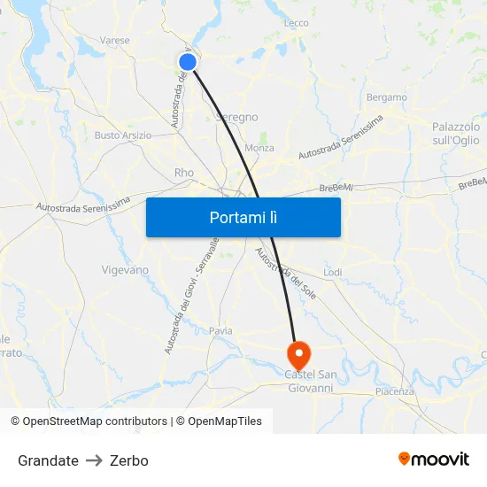 Grandate to Zerbo map