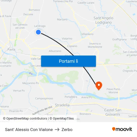 Sant' Alessio Con Vialone to Zerbo map