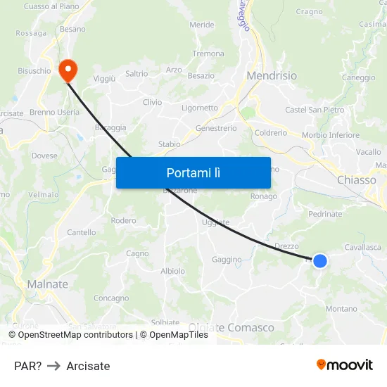 PAR? to Arcisate map