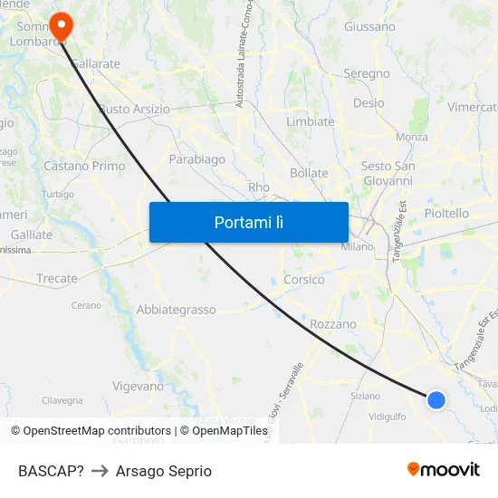 BASCAP? to Arsago Seprio map