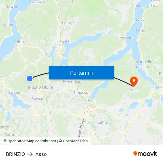 BRINZIO to Asso map