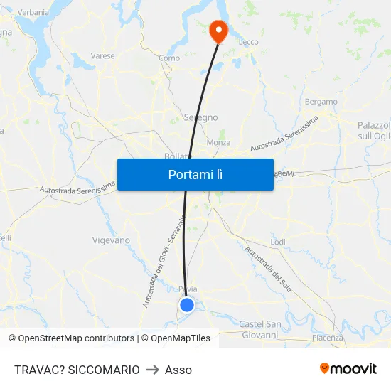 TRAVAC? SICCOMARIO to Asso map