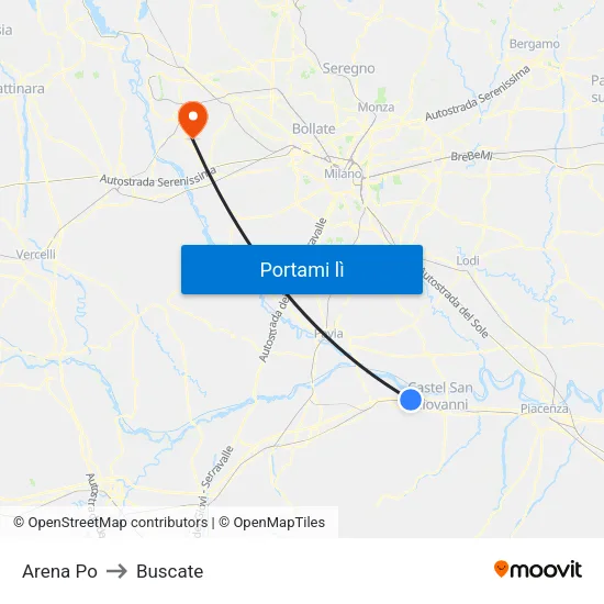 Arena Po to Buscate map