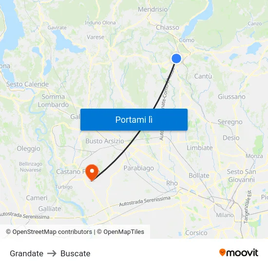 Grandate to Buscate map