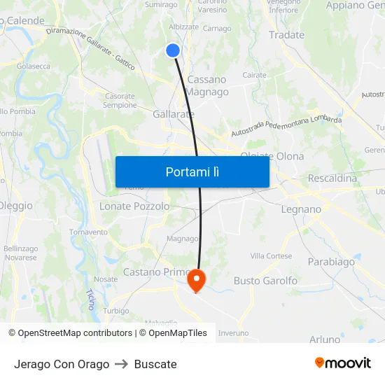 Jerago Con Orago to Buscate map