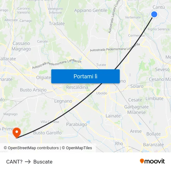 CANT? to Buscate map