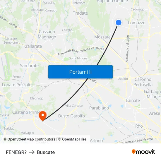 FENEGR? to Buscate map