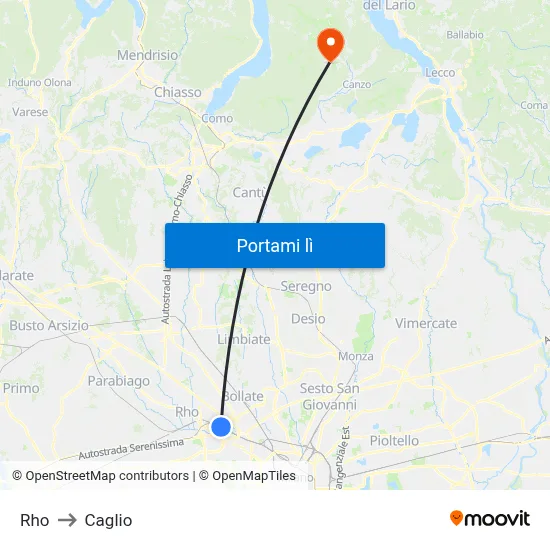 Rho to Caglio map