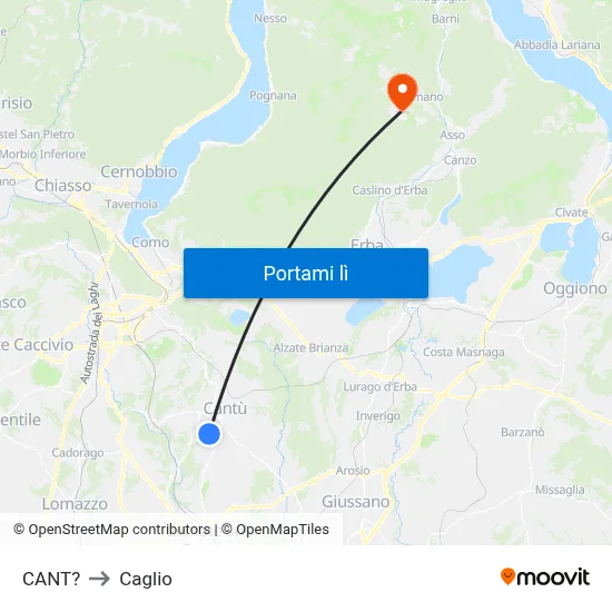 CANT? to Caglio map