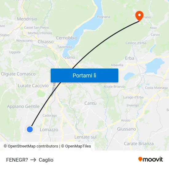 FENEGR? to Caglio map