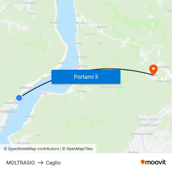 MOLTRASIO to Caglio map