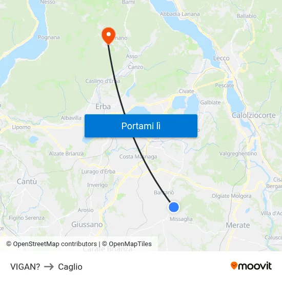 VIGAN? to Caglio map