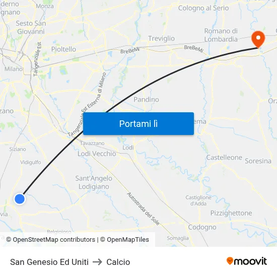 San Genesio Ed Uniti to Calcio map
