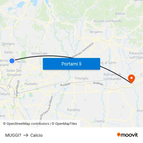 MUGGI? to Calcio map