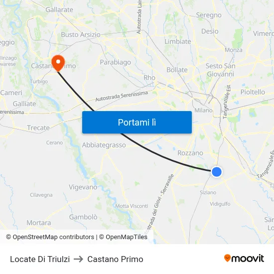 Locate Di Triulzi to Castano Primo map