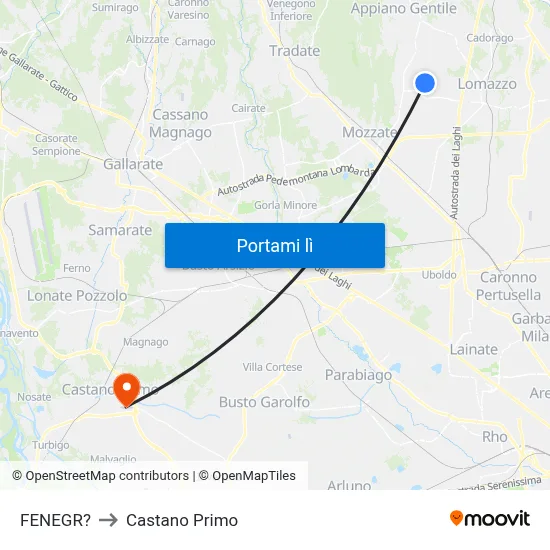 FENEGR? to Castano Primo map
