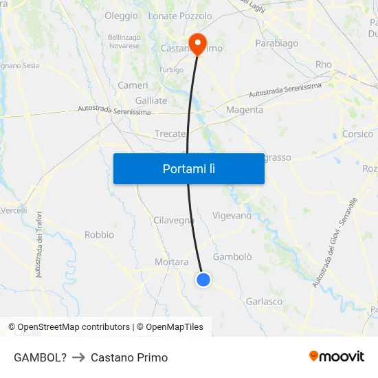 GAMBOL? to Castano Primo map