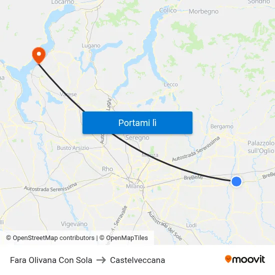 Fara Olivana Con Sola to Castelveccana map