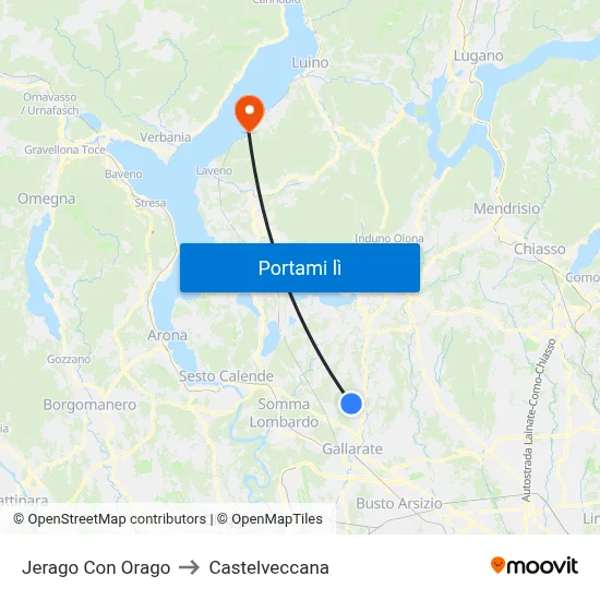 Jerago Con Orago to Castelveccana map