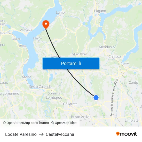 Locate Varesino to Castelveccana map
