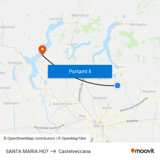 SANTA MARIA HO? to Castelveccana map