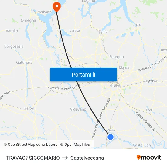 TRAVAC? SICCOMARIO to Castelveccana map