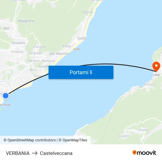 VERBANIA to Castelveccana map