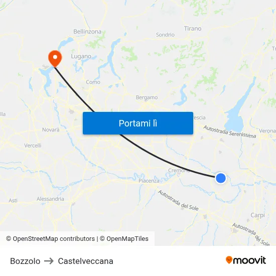 Bozzolo to Castelveccana map