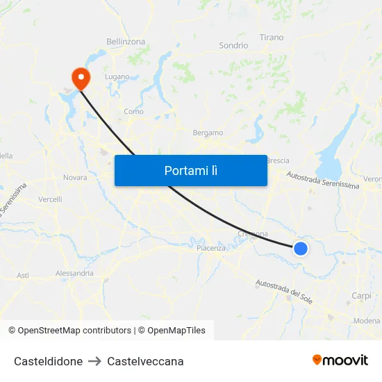Casteldidone to Castelveccana map