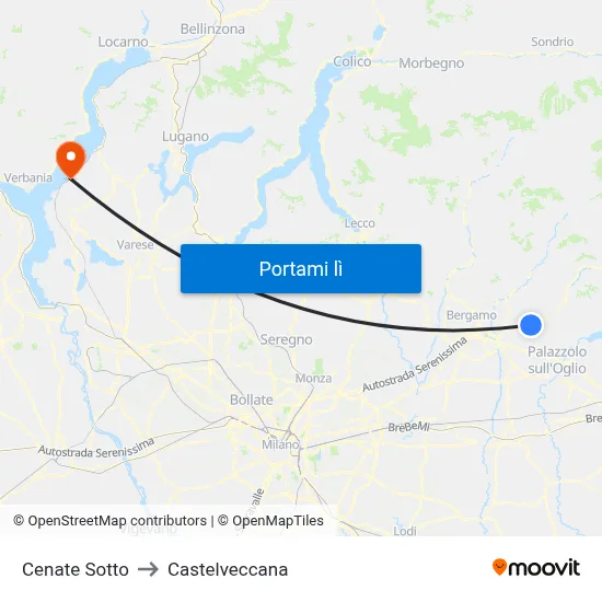 Cenate Sotto to Castelveccana map