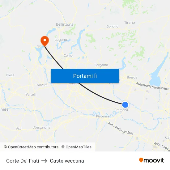 Corte De' Frati to Castelveccana map