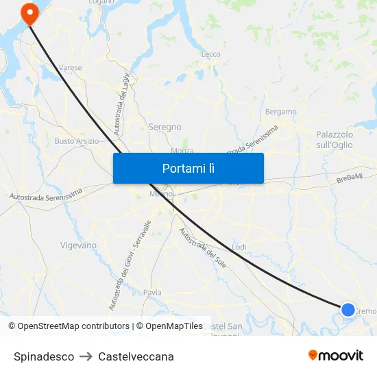 Spinadesco to Castelveccana map