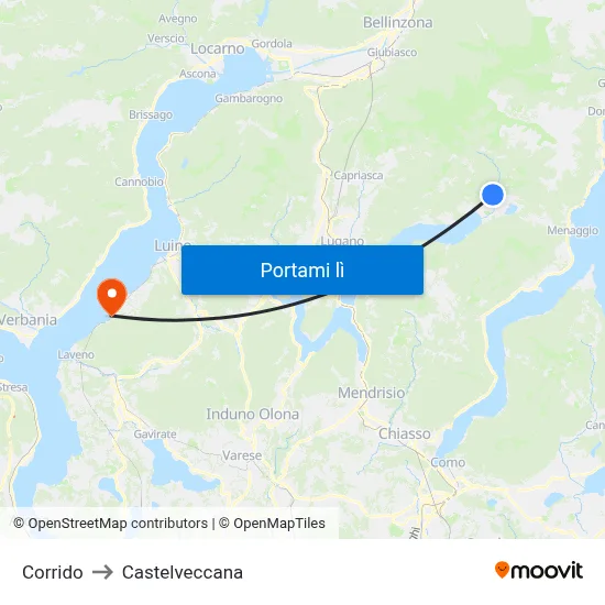 Corrido to Castelveccana map