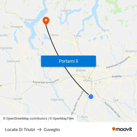 Locate Di Triulzi to Cuveglio map