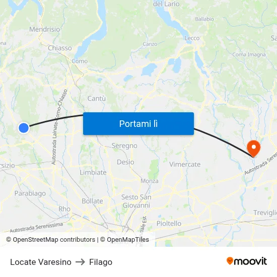 Locate Varesino to Filago map