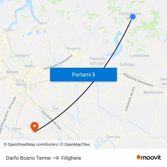 Darfo Boario Terme to Filighera map